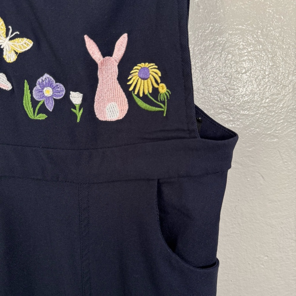 Modcloth X Collectif Kayden Enchanted Embroidery Dungarees New - Picture 8 of 16